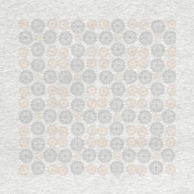 Silver Gold Mandala Pattern Design by Bubbly Tea